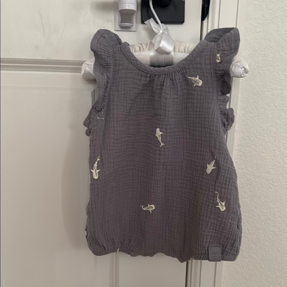 Omami Mini Baby Romper with White Shark Pattern 6-12months